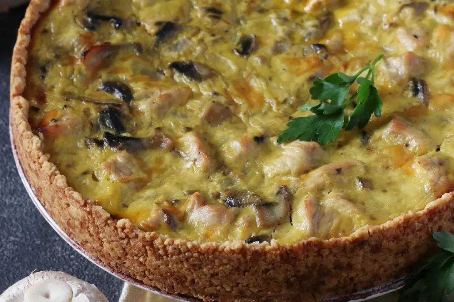 Quiche de cebolla y ajo